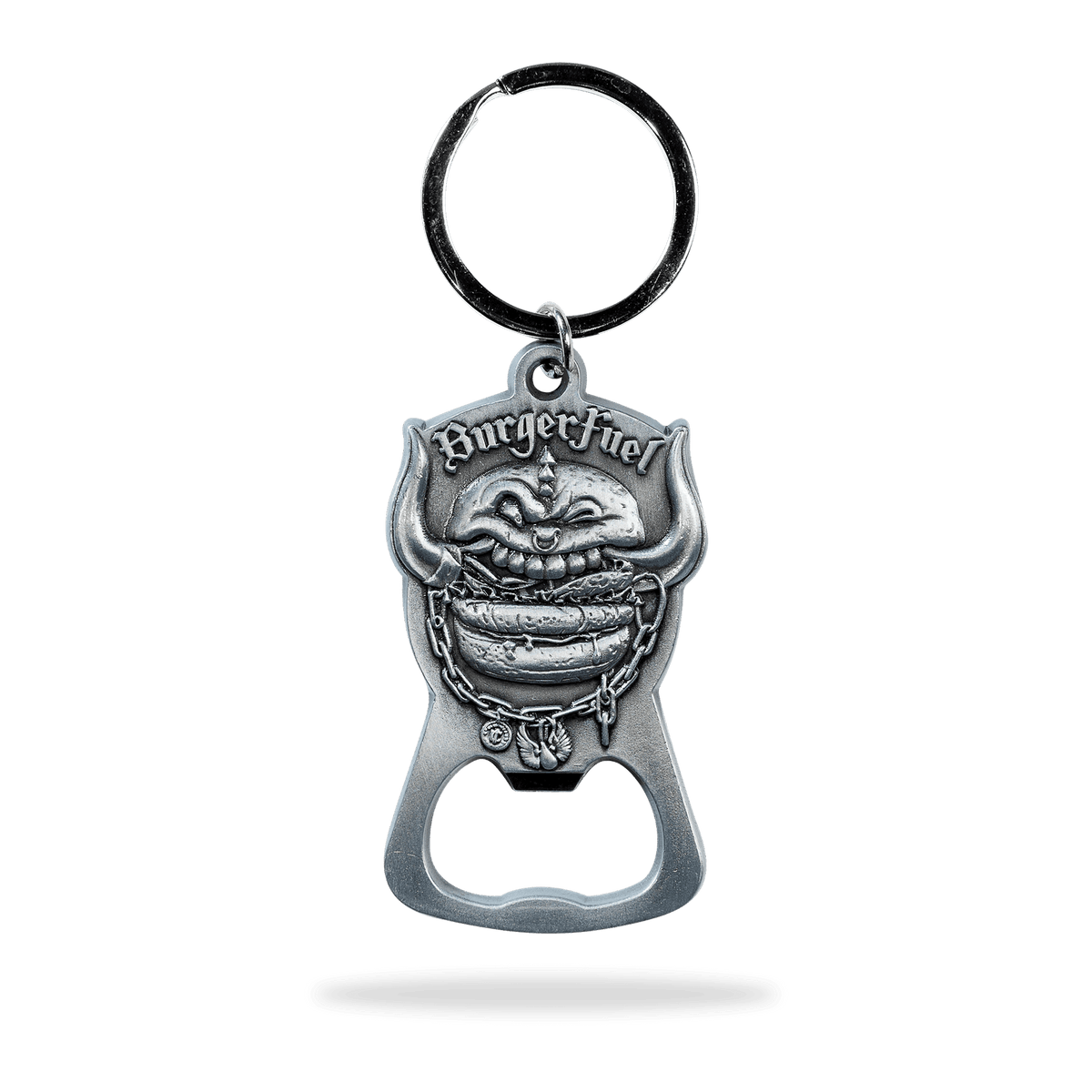 Burgerhead Bottle Opener Keychain